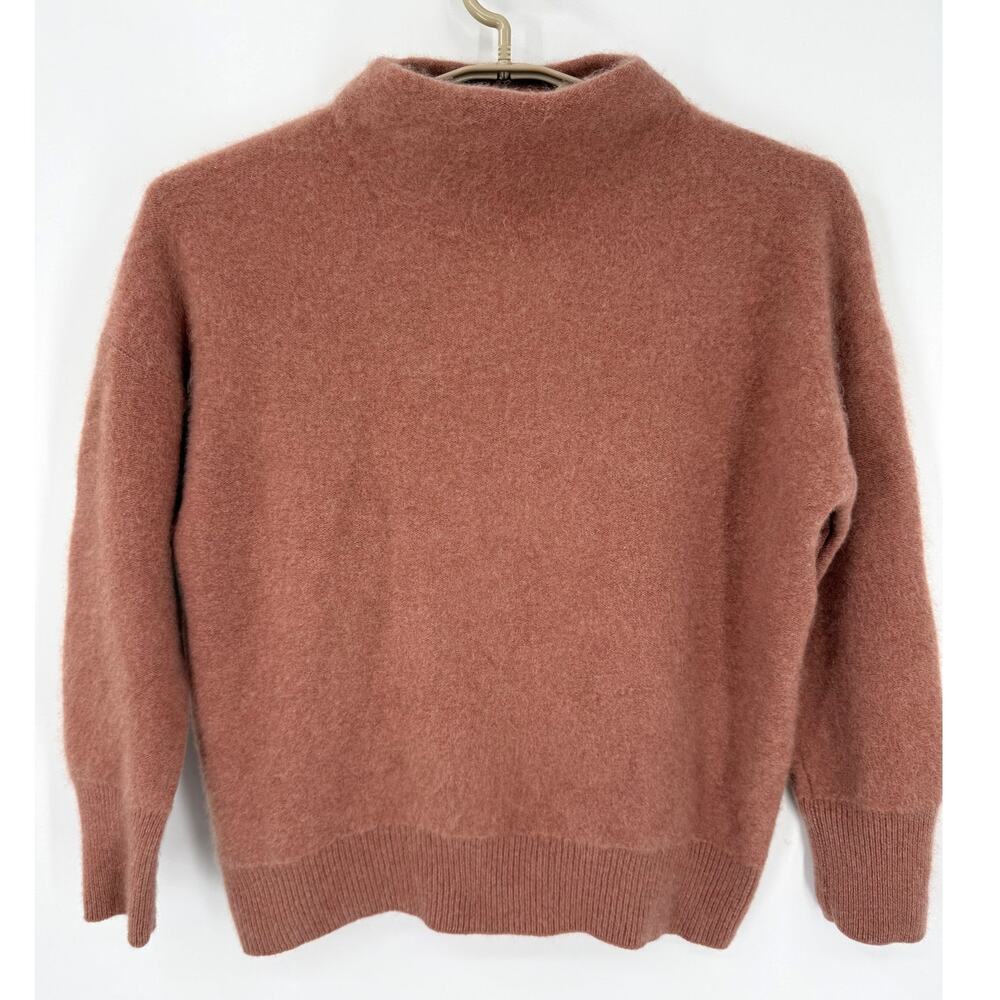 Vince 100% Brushed Cashmere Funnel Neck Sweater Copper Size large